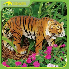 KANO5979 Indoor Artificial Animal Statue Real Fiberglass Tiger