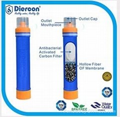 Diercon portable water purifier straw with uf membrane filter