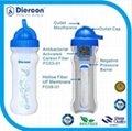 Diercon portable water filtered bottle with uf membrane filter drinking bottle 
