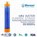 Diercon portable water filter outdoor personal drinking water straw with filter 4