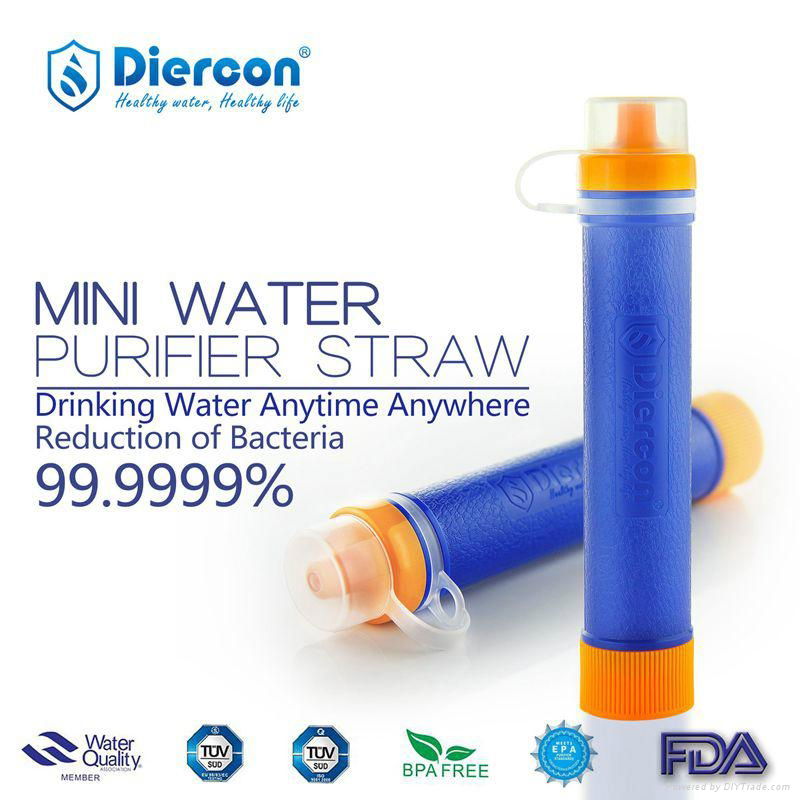 Diercon water filter straw personal life water straw for outdoor drinking water  2