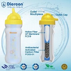 Diercon portable water bottle filter camping and cycling water filter