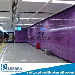 Vitreous enamel panel for Metro wall cladding panel China supplier REF78