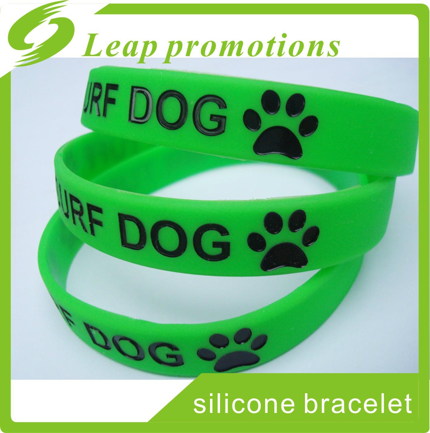 protect animal bracelets awareness silicone wristband 1/2 inch Debossed ink filled silicone