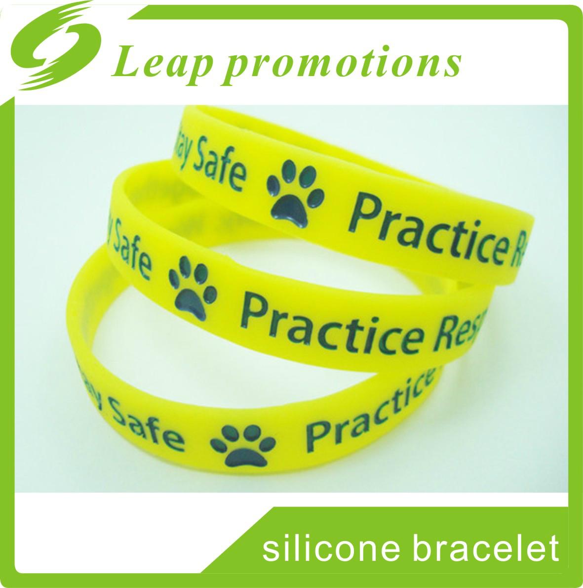 2016 new products arts and crafts rubber gift silicone bracelet for promo gifts