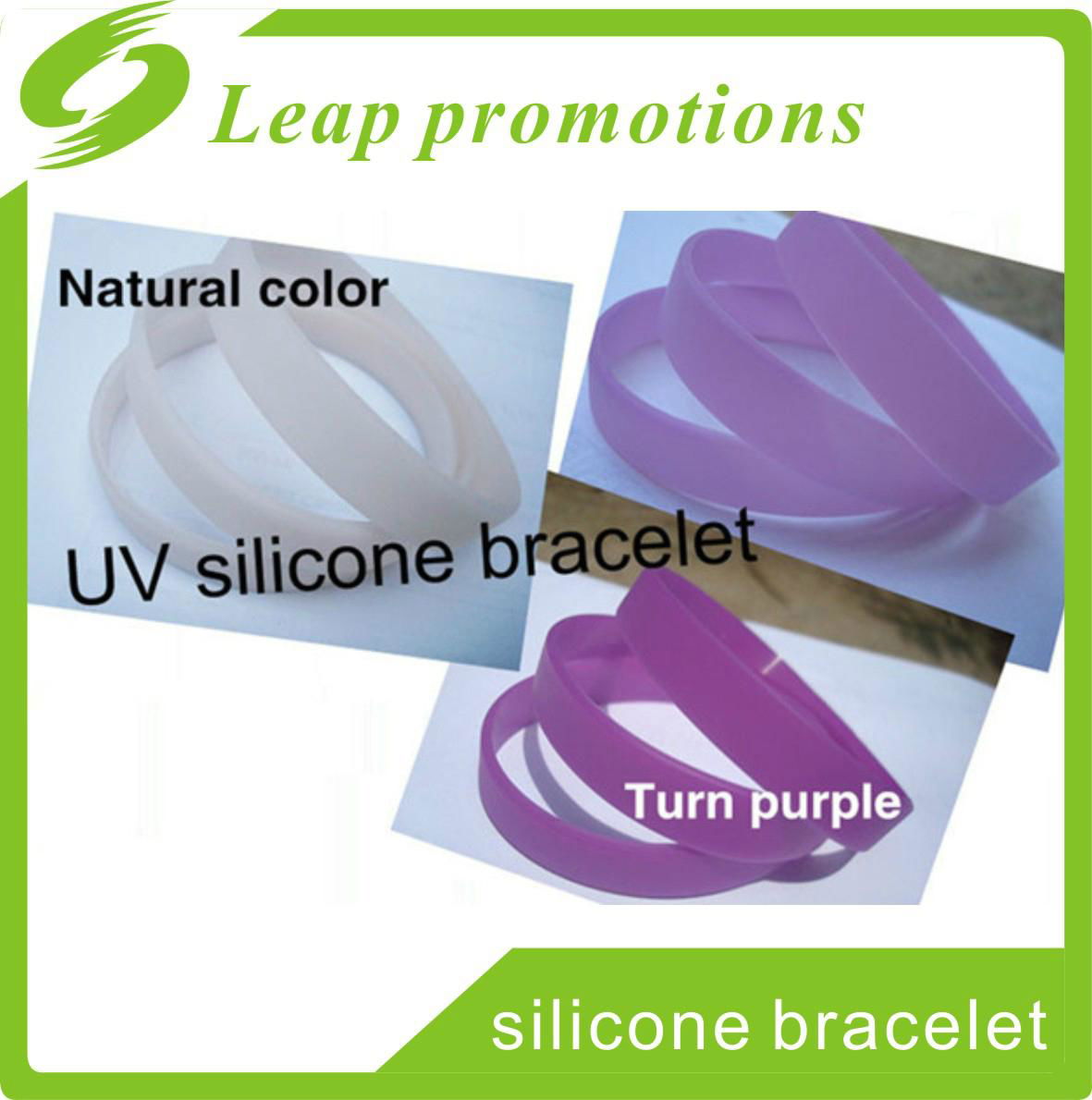 2016 Promotion UV silicone wristband silicone wrist band
