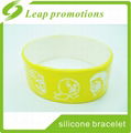 1 inch color painted silicon wristbands Top quality dual layer silicone wristban 2