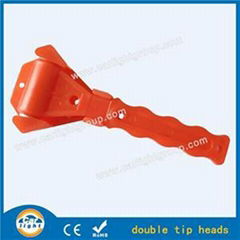 Double Tip Heads Subway Emergency Hammer