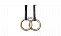 Fitmus Wood Gymnastic Rings with Numbered Strap