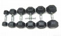 Rubber Coated Hex Dumbbells 1