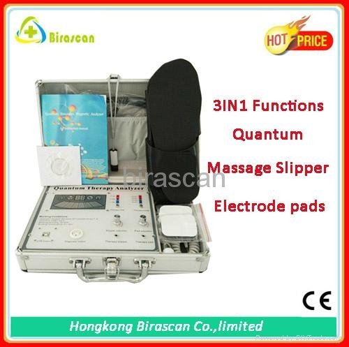 3in1 quantum resonance health analyzer with massage slippers and therapy pads