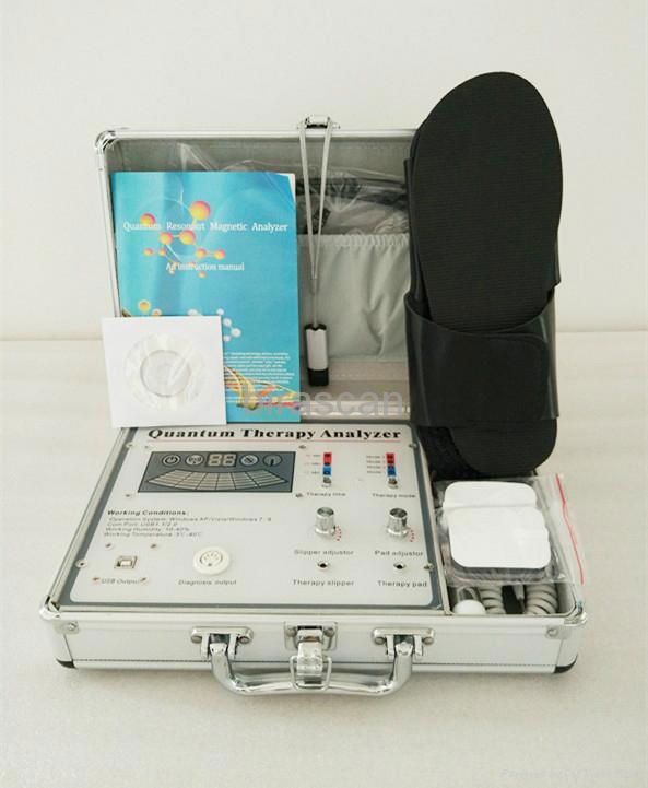 3in1 quantum resonance health analyzer with massage slippers and therapy pads 3