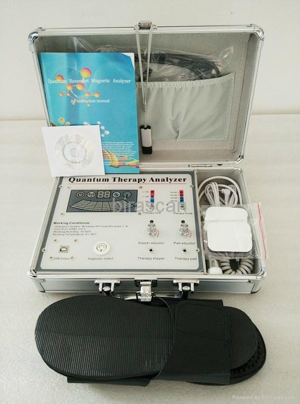 3in1 quantum resonance health analyzer with massage slippers and therapy pads 4
