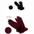 Wholesale Thick Woolen Lovely Lady Warm Winter Gloves 5