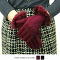 Wholesale Thick Woolen Lovely Lady Warm Winter Gloves 3