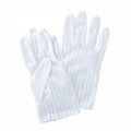 Lint Free Clean Room White Esd Antistatic Gloves  2