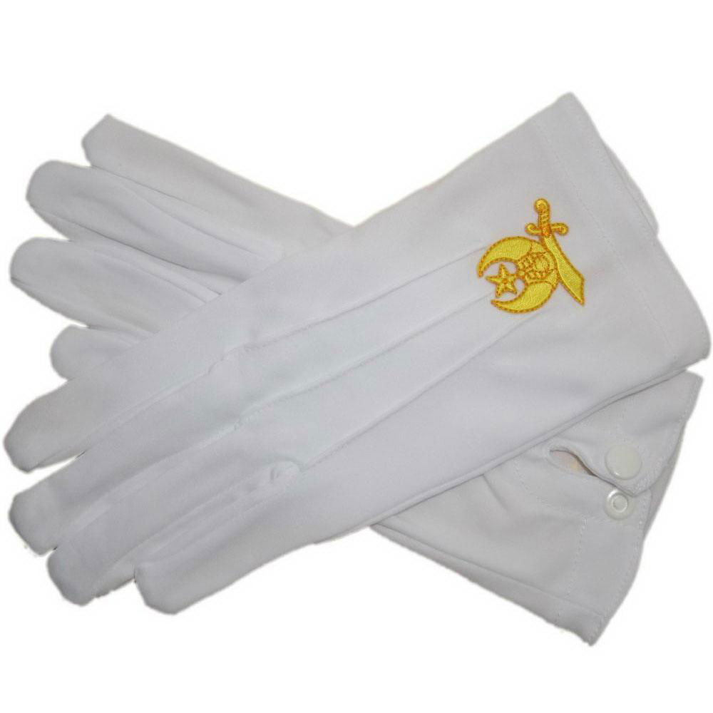 High Quality Cotton Ceremony Gloves With Masonic Logo 2