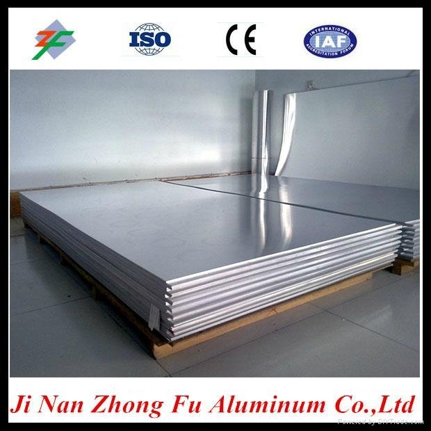 Supply 3003 aluminum sheet with blue pvc film in chinese factory