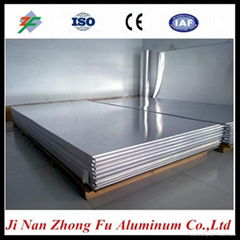 Supply 3003 aluminum sheet with blue pvc film in chinese factory