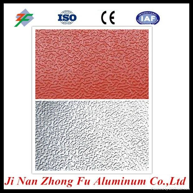 Factory orange peel pattern stucco 3003 embossed aluminium sheet price metal 2