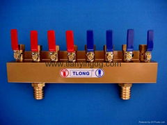 8in/oulet brass water manifold for mold cooling