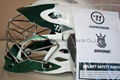 WARRIOR TII Men's LACROSSE Helmet White wGreen Silver Mask NEW  3