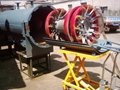 polyurethane supporting wheel cleaning with steel brush pig for long pipeline 5