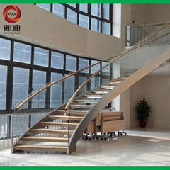 高檔弧形樓梯，室內弧形樓梯，鋼木弧形樓梯，YD-GMH60