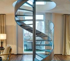 室內、室外不鏽鋼玻璃旋轉樓梯，YD-GBX21