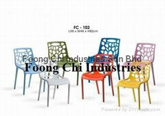 Plastic modern fancy restaurant cafe living dinning outdoor chair