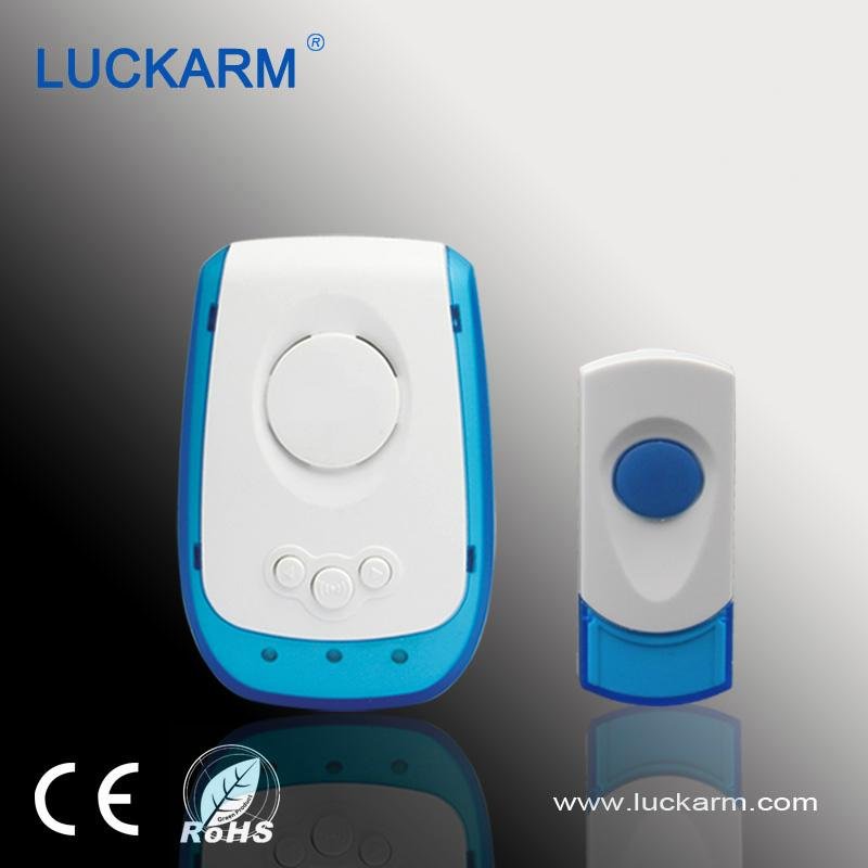 New blue decorative dog barking wireless doorbell with 32 chime