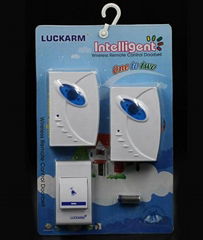 luckarm battery wireless doorbell with 2 receviers