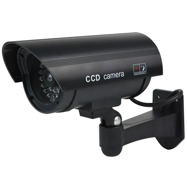 Security CCTV Outdoor CCD Red LED Light Bullet proof Dummy Camera