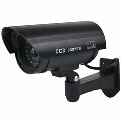 Security CCTV Outdoor CCD Red LED Light Bullet proof Dummy Camera