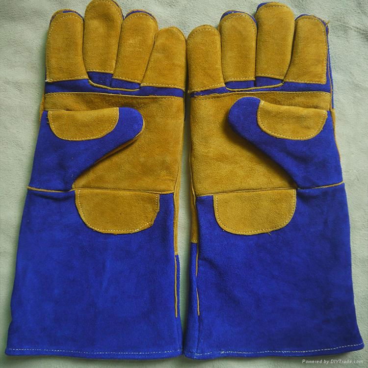 AB GRADE cow split leather safety welding gloves for welders