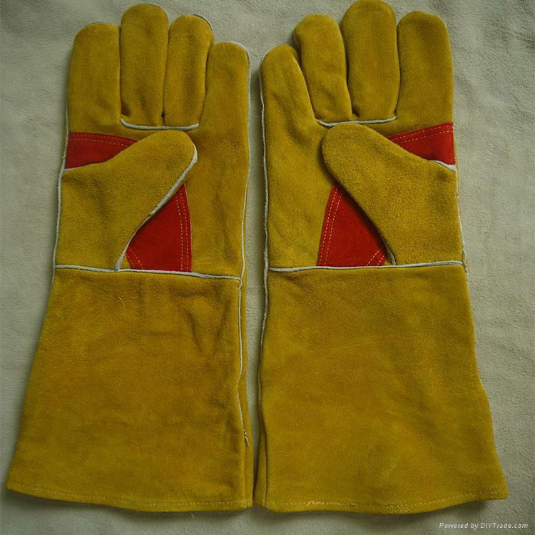 Reinforcement leather industrial welding gloves for welders