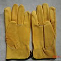 AB grade cow grain leather car driving safety working gloves 1