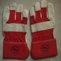 cow grain leather bus drivers driving gloves safety and protective gloves 4