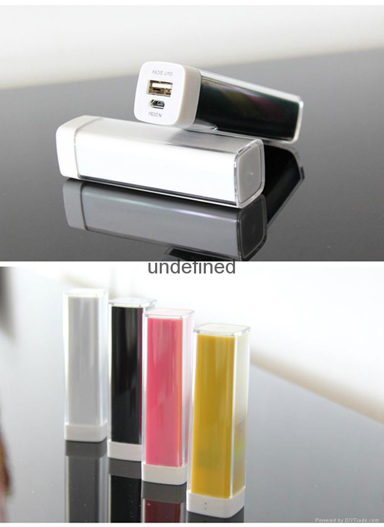 Full Color Logo Lipstick Sized ROHS Power Bank Charger for France Market 4