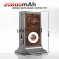 Fashionable coffee power bank 20800mah