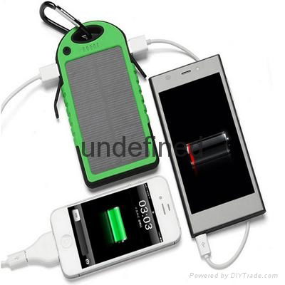 2016 Solar Power Bank 5000mAh Waterproof Powerbank Cargador Portable Solar Charg 3