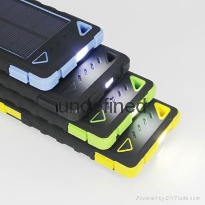 High Capacity 8000mAh Solar Power Bank waterproof power bank