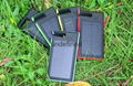 Outdoor waterproof solar mobile power bank charger 12000mAh 4