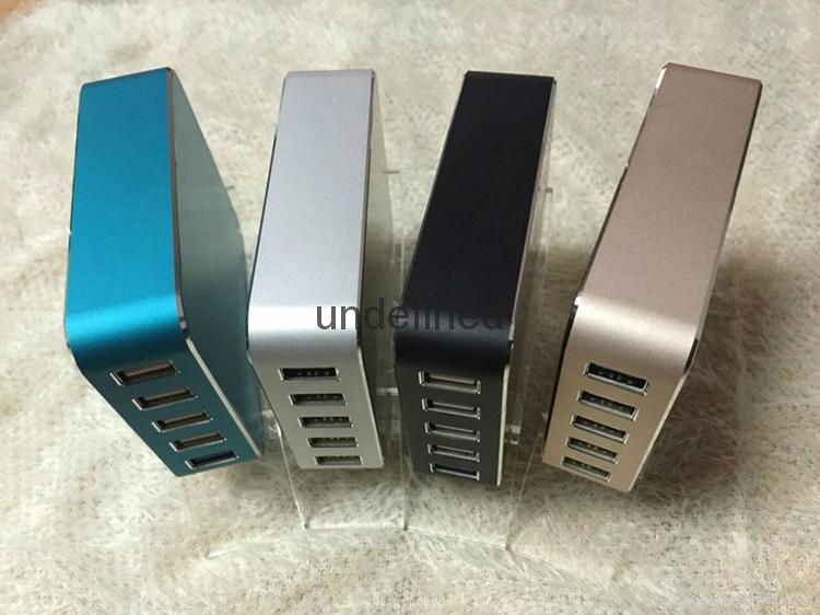 40w 5 port USB wall charger for smart phone multi port USB charger with fast cha 5