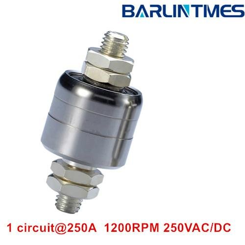 Mercury slip ring with 1200RPM working speed and big current for military machin