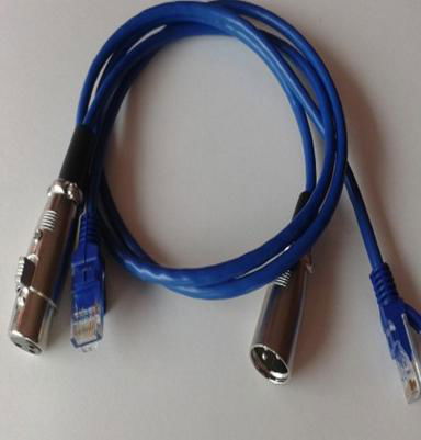 XLR 5P male to RJ45 adaptor for lighting 3