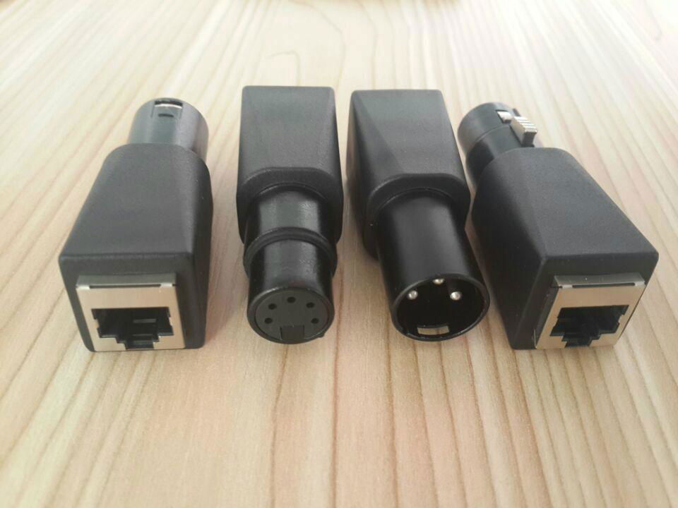 XLR 5P male to RJ45 adaptor for lighting 2