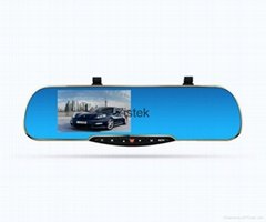 Dual Channel Full HD 1080P Rearview Mirror Car DVR seamless loop recording