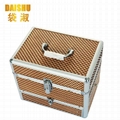 Snake Pattern Aluminum Makeup Case With Drawer 1