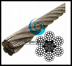 Stainless Steel Wire Rope 304 IWRC- 6x19 Class (Lineal Foot)